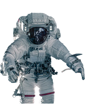 Astronaut floating in space